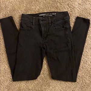 American Eagle Womens Black Jeggings (0 Short)